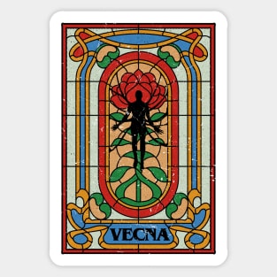 vecna door roses Sticker